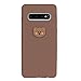 Produktbild Boloker für Samsung Galaxy S10 Plus + Displayschutz, [Puppenserie] Weich Silikon Handyhülle Schlank Anti-Scratch Flexible TPU Bumper Handytasche Gummi Dünn Abdeckung Schutzhülle (Bär)