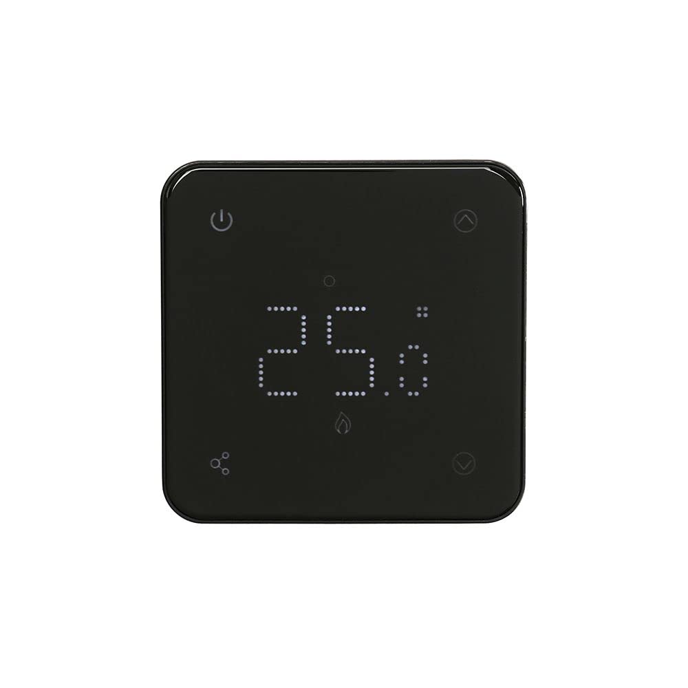 Milano Black Connect Backlit Screen Wifi Programmable Temperature Control Heating Thermostat