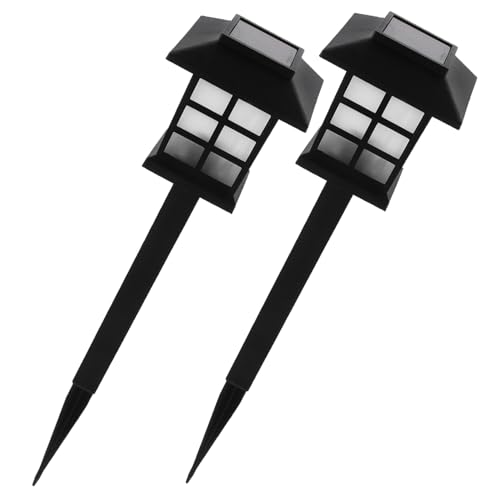 GALPADA Lámpara De Pie De Energía Solar Led Para Césped y Jardín, 2 Piezas, Iluminación Exterior Resistente Prueba De Agua, Adecuado Para Villa y Hogar, Ahorro Energético Automático