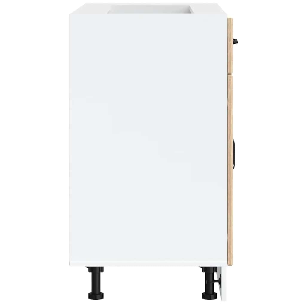 vidaXL Armoire de Cuisine Lucca chêne Sonoma Bois ingénierie, Meuble d'évier, Meuble de Cuisine avec tiroir, Meuble de Cuisine à tiroir
