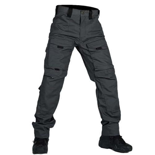 Pantalon imperméable en plein air multi-poches pour homme coupe militaire