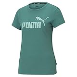 Mangas cortas PUMA Mujer Big Logo Camiseta Manga Corta Cuello Redondo Abeto Azul M