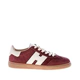 Suola: Gomma Hogan Donna H647 Cool Sneaker in camoscio Bordeaux più Panna Color Bordeaux Size 36