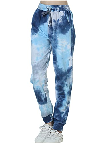 Deeorla Boys Girls Tie Dye Sweatpants Joggers Cotton Athletic Sport Pants with Pocket Teens 5-14Years3