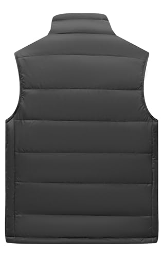 Image of VtuAOL Men's Puffer Vest Outdoor Padded Vest Softshell Outerwear Vest for Travel Hiking