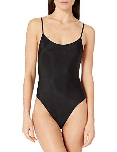 Only Hearts Women's Second Skins Low Back Thong Bodysuit, Black, Large