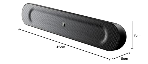 Image of boAt Aavante Bar 553 Portable Soundbar with 16W RMS Stereo Sound, Dual EQ Modes, Multi-Compatibility, 4.5HRS Playtime and Master Remote Control(Pitch Black)