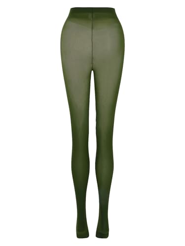 OYOANGLE Women's Sheer High Waist Pantyhose Tights Thigh High Stockings Leggings3