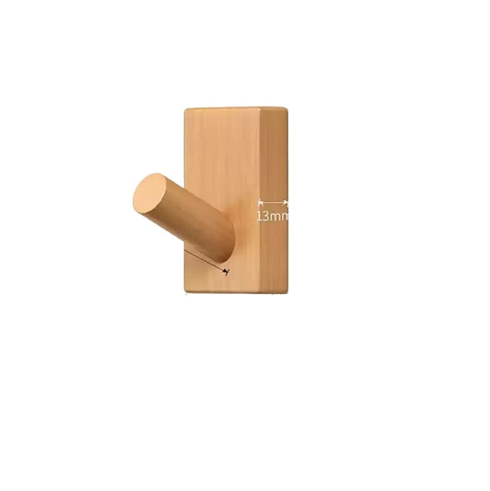 Sunrrafck Fx A 1Pcs Self-Adhesive Solid Wooden Hook Walnut Key Decorative Towel Holder Door Hanger Wall Coat Rack Kitchen Bathroom Organizer(Fx A)