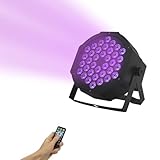 LED Bühnenlicht 36x Schwarzlicht Lampe mit DMX512 & Fernbedienung, Strobe & Farbwechsel Effekte, LED Stage Light für Party, DJ, Club, Bar, Hochzeit, Bühne, 25° Abstrahlwinkel