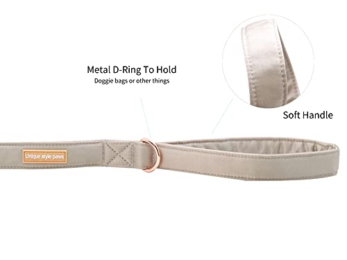 Unique style paws Seiden-Hundeleine Strapazierfähige Hundeleinen mit geschweißtem D-Ring Komfortabler Griff für kleine mittelgroße Hunde
