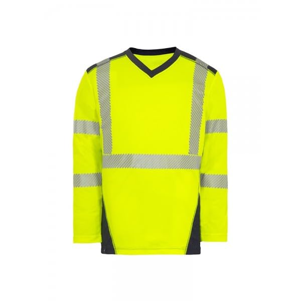Camiseta alta visibilidad manga larga T2S Bali para trabajo reflectante