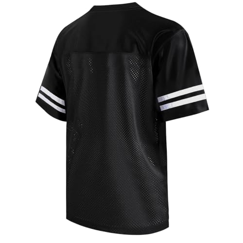 Fymkep Blank Football Jerseys Men Women Casual Sport Shirts W-Black L - image 2