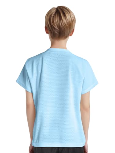 FEESHOW Basic Tshirts for Boys Girls Quick Dry Short Sleeve Crewneck Tshirts Workout Running Athletic Tee2