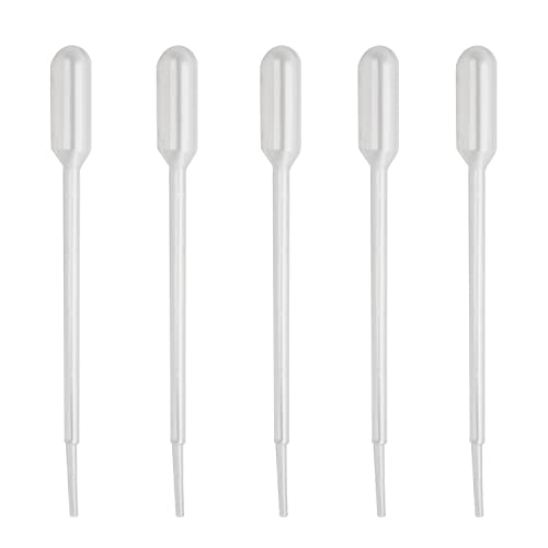 Image of Othmro 100Pcs 1ml Disposable Plastic Transfer Pipettes,Calibrated Dropper Clear Pipettes Liquid Dropper Suitable for Ear Eye Essential Oils Makeup, Science Laboratory, DIY Art 149mm Length