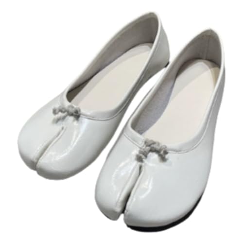 Tabi Split Toe Shoes for Women Genuine Leather Ballet Flats Green Soft Comfortable Ultra Cushioned Minimalist for Everyday Wear