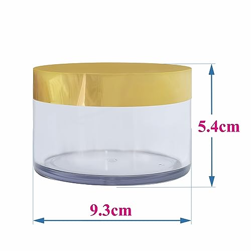 Image of Zenvista ACRYLIC TRANSPARENT SHAN JAR WITH GOLD LID | 200GM