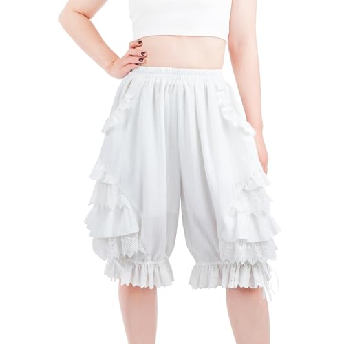 [NOKIJP] レディース ロリータ かぼちゃパンツ ドロワーズ ペチパンツ ペチコート 暑さ対策 部屋着 寒さ対策 見せパン インナーウェア