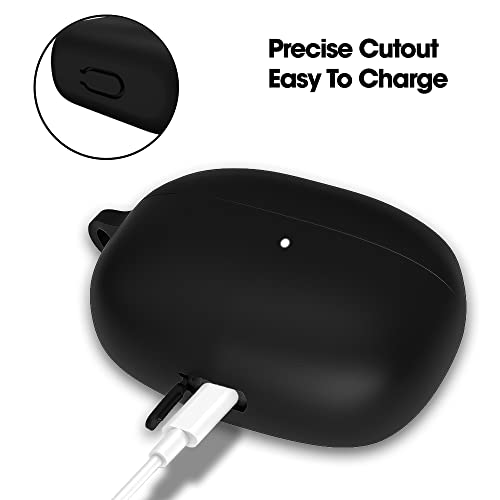 Image of Sounce Redmi Buds 3 Lite Xiaomi Case Cover Silicone Protective Shockproof Dustproof Case with Keychain [Black]-(Case Cover Only)