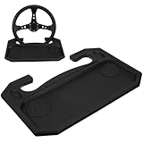 Utilisation pratique : le plateau de volant transforme votre volant en une petite table, idéale pour manger, travailler ou poser des objets. il sert également de tablette pour voiture et de support pour ordinateur portable