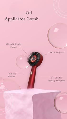 Image of Premium Head Scalp Electric Massager Comb | Scalp Massaging Brush with 3 In 1 Hair Oil Applicator | IPX7 Waterproof,Portable Deep Massager For Hair & Head Relaxation at Home | Shiatsu Massage for Hair Growth /Stress Relax