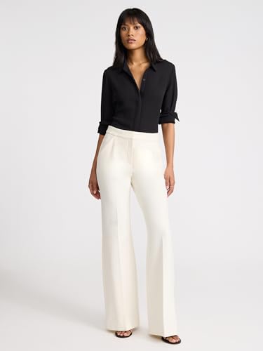 EXPRESS Women’s Portofino Shirt – Relaxed Fit Lightweight Crepe Button-Up, Long Sleeve3