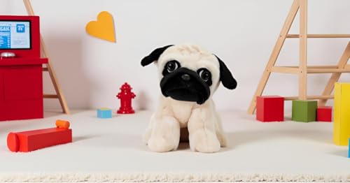 Zappi Co Mops Kuscheltier (22cm) Treuer Mopsfreund zum Kuscheln – Weich, Flauschig & Nachhaltig – Knuffiges Gesicht mit Charakter