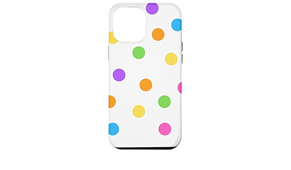 Amazon Com Iphone 12 Pro Max Cute Colored Polka Dots Colorful Pattern White Background Case Cell Phones Accessories