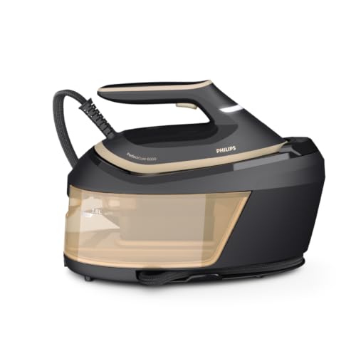 Philips 6000 Centro de Planchado OptimalTEMP, 8 bares, 1,8L, Negro