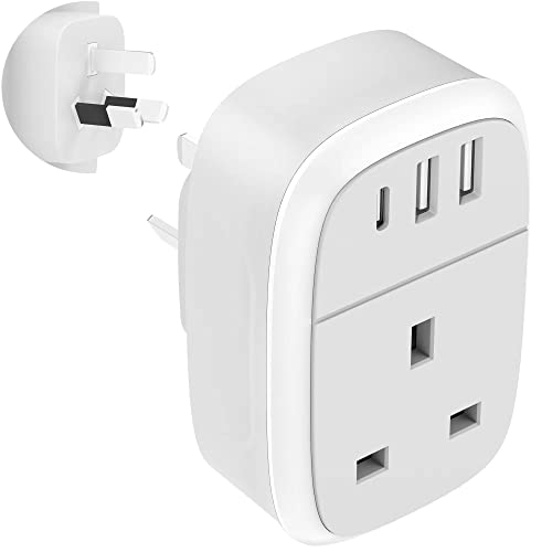 UK to Australia Plug Adapter Australian China Travel Adaptor 32W USB C Fast Charger for New Zealand 4 in 1 USBC AU Outlet for Phone Android Samsung Type C Plug for Fiji Argentina AUS NZ (Type I)