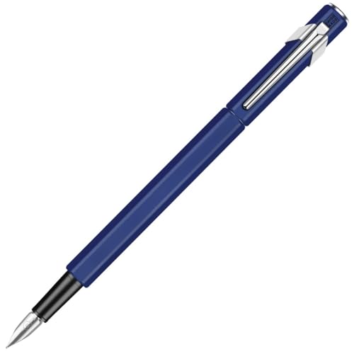 Caran d'Ache 849 metalowe pióro wieczne niebieskie EF