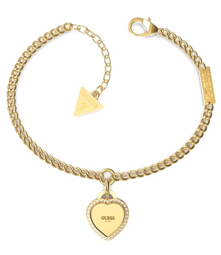 GUESS Bracelet Cœur Fine Heart JUBB01422JWRHS/JUBB01422JWYGS, Taille Unique, Métal Non précieux,...