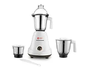 Orient Electric MG7504G 750 Watts Mixer Grinder with 3 Jars (White and Grey)