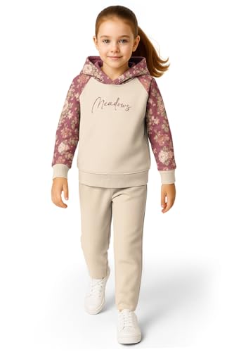 Image of HELLCAT Trendy Co-ords With Hoodie Sweatshirt and Trackpant Clothing Set for Girls.