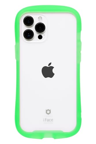 iFace Reflection Neo iPhone 12 Pro Max ケース クリア 強化ガラス (クリアグリーン)【アイフォン12プロマックス アイフェイス 透明 耐衝撃 ストラップホール付き ネオンカラー 蛍光】