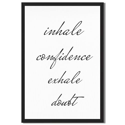 Inhale Confidence Exhale Doubt Art Print, Minimalist Aesthetic Ca...