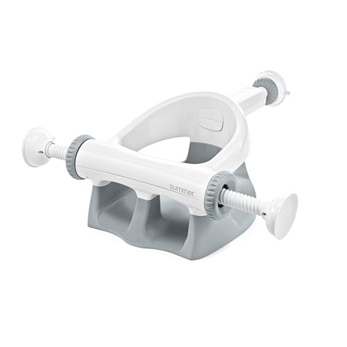 Image of Summer Infant My Bath Seat for Sit-Up Baby Bathing, Sure & Secure Suction Cups, Backrest for Assisted Sitting, Easy Setup & Storage, Gray