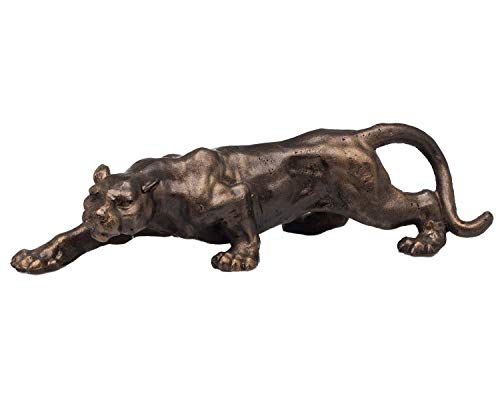 aubaho Statuette de panthère - Fer Aspect Bronze