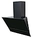 SIA AGTC60BL 60cm Black Angled Sliding Glass Cooker Hood Kitchen Extractor Fan