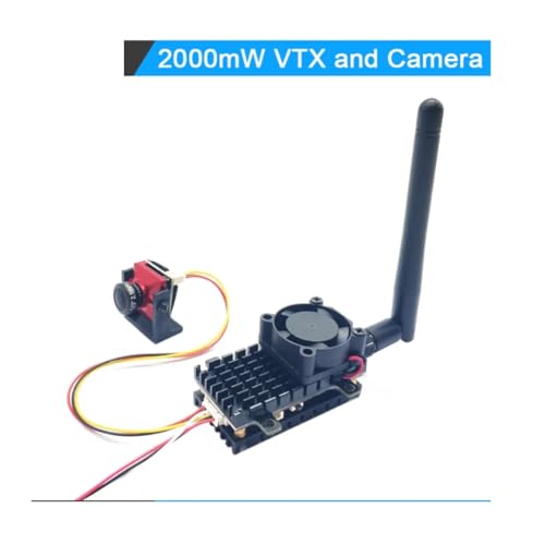 Lanko 5,8 GHz 2 W FPV freier Sender mit mehr als 20 km Reichweite, 2000 MW 48 K AV Audio Video Sender und 1200TVL CMOS-Kamera für RC Ersatzteile