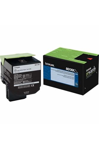 Toner Lexmark 801XK noir haute capacité pour éliminer les pannes de texte au bureau