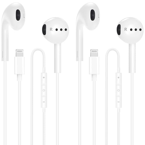 2Pack Wired Earbuds for iPhone with Lightning Connector...