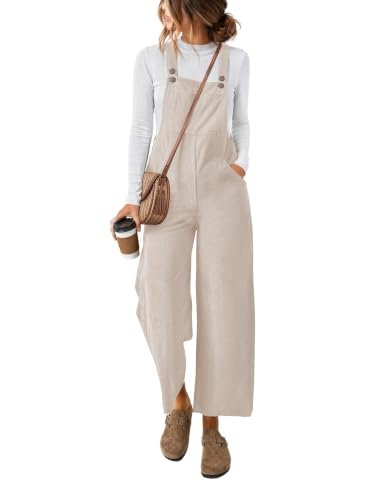 Ekouaer Corduroy Overalls for Women Casual Loose Jumpsuits with Pocket - image 1