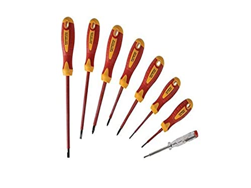Faithfull SDVDESET7 Soft Grip VDE Screwdriver Set (7 Pieces), Multi-colour - Image 2