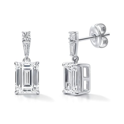 BERRICLE Sterling Silver Wedding Drop Dangle Earrings for Women, Cubic Zirconia CZ