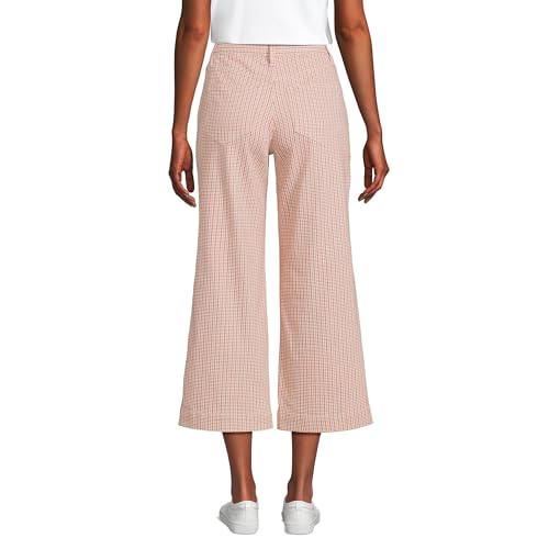 Lands' End Women's Printed Twill High Rise 5 Pocket Wide Leg Crop Pants2