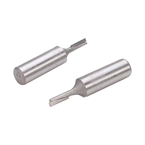 Utoolmart ストレートビット 超硬ルータービット トリマービット 1/2*3/16 2本入り 超硬刃トリマービット 超硬トリマ・ルータービット フライスカッタールータービット 電動トリマー用ビット ルータービット 木工工具 切削 戸板彫刻