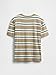 GAP Boys Short Sleeve Crewneck Pocket Tee T-Shirt Khaki Stripe M