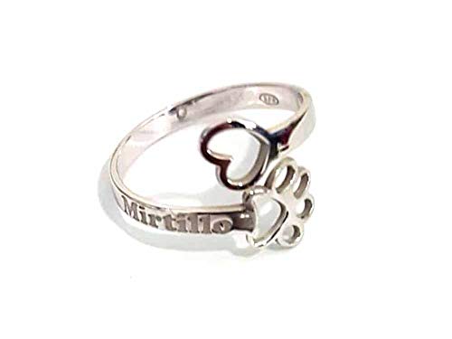 Bague ajustable argent 925 personnalisé nom chat chien gravure bijoux animaux bague ouvert