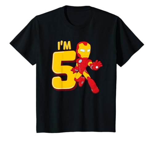 Marvel Iron Man Cute Iron Man 5th Birthday I'm 5 is 100% authentic, officially licensed Marvel merchandise! (MRVL10459E)